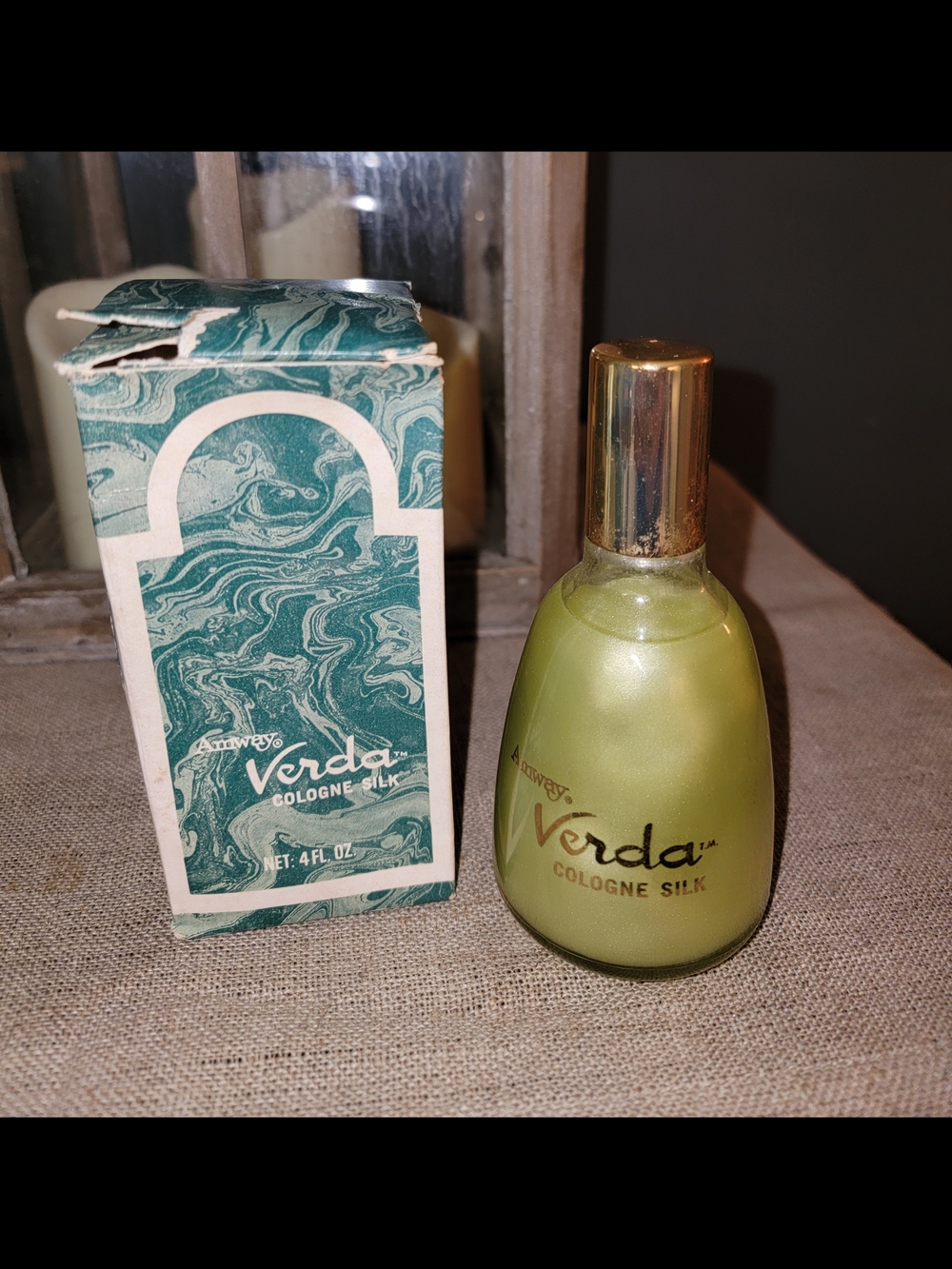 Vintage Verda Cologne Silk Body Oil – Green. With Original Box